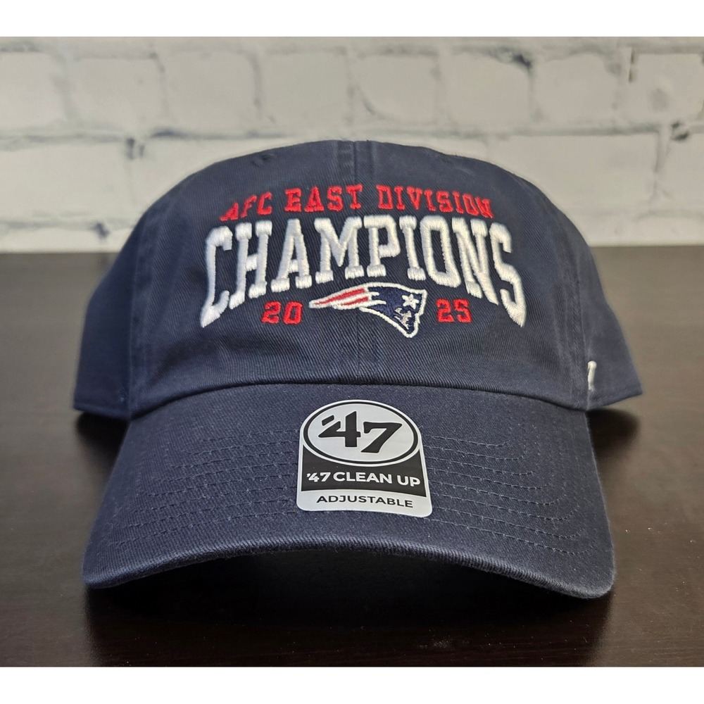 47 Brand New England Patriots AFC East Division Champs Adjustable Navy Hat OSFA